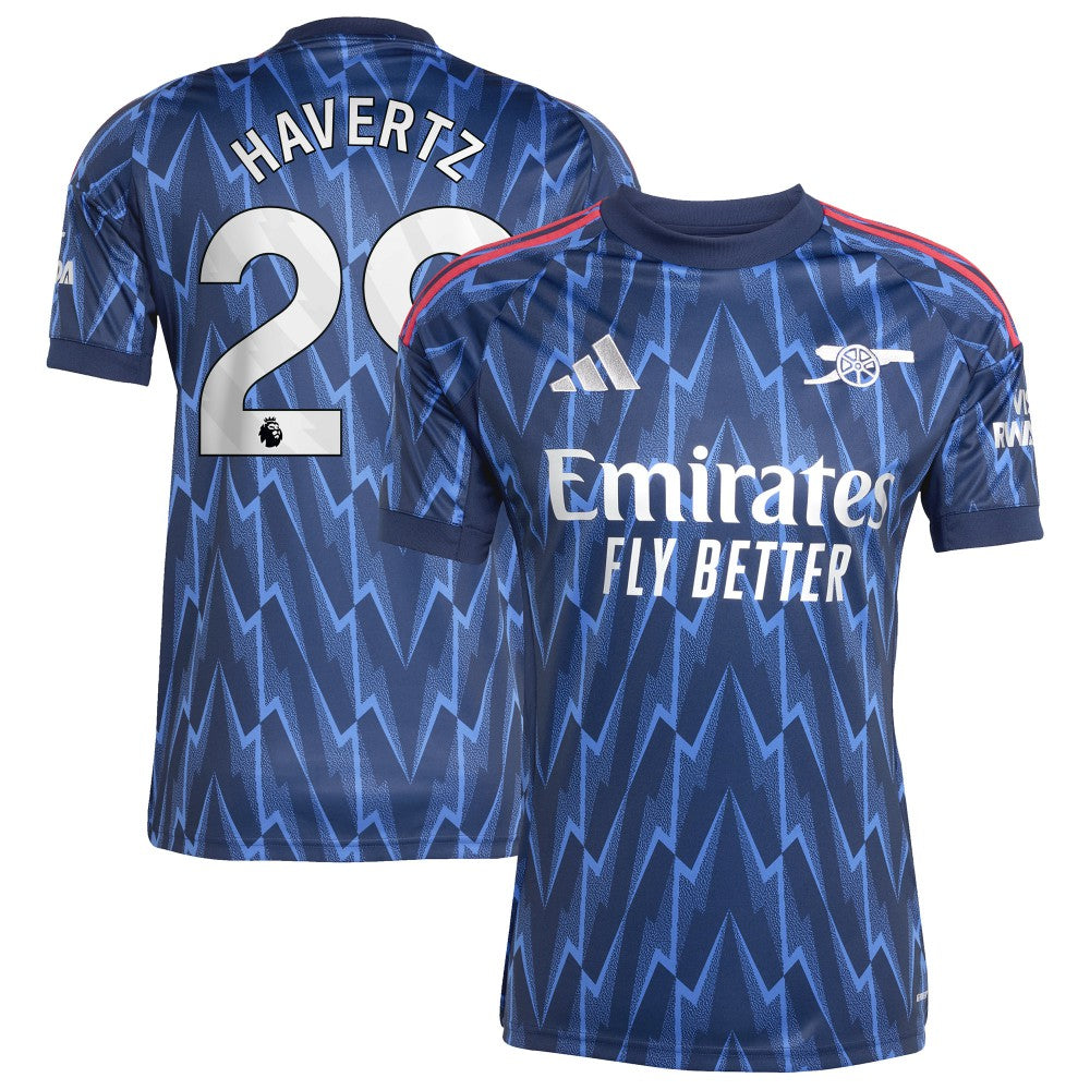 Adidas Kai Havertz Arsenal 2025/26 Away Replica Player Jerseys - Blue