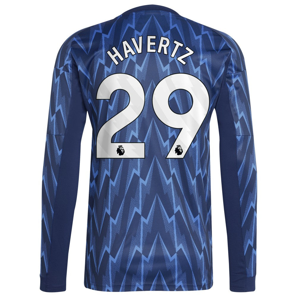 Adidas Kai Havertz Arsenal 2025/26 Away Replica Long Sleeve Player Jerseys - Blue