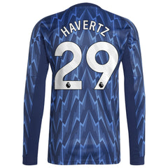 Adidas Kai Havertz Arsenal 2025/26 Away Replica Long Sleeve Player Jerseys - Blue