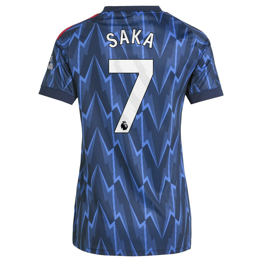 Adidas Bukayo Saka Arsenal Women's 2025/26 Away Replica Player Jerseys - Blue