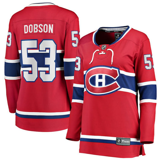 Noah Dobson Montreal Canadiens Fanatics Women's Home Breakaway Jersey - Red | NHL Jerseys