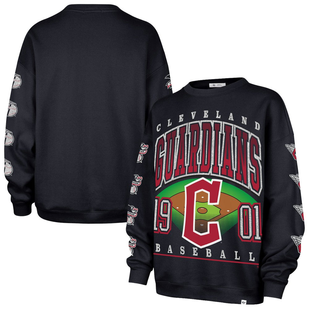 Cleveland Guardians '47 Women's Trendy Team Go Big Oversized Sweatshirt Sale