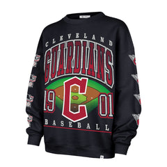 Cleveland Guardians '47 Women's Trendy Team Go Big Oversized Sweatshirt Sale