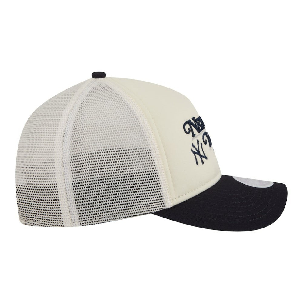 New York Yankees New Era Women's Retro 9FORTY M-Crown A-Frame Trucker Adjustable Hat discount