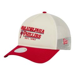 Philadelphia Phillies New Era Women's Retro 9FORTY M-Crown A-Frame Trucker Adjustable Hat Sale