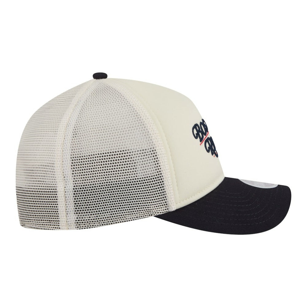 Boston Red Sox New Era Women's Retro 9FORTY M-Crown A-Frame Trucker Adjustable Hat Lifestyle