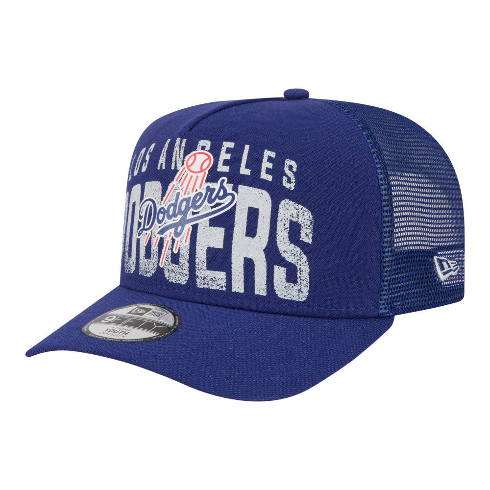 Los Angeles Dodgers New Era Youth Logo Fade A-Frame 9FIFTY Snapback Hat Clearance