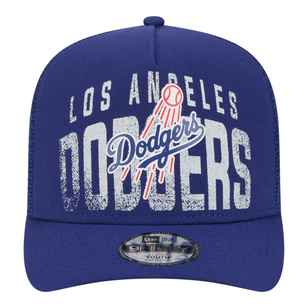 Los Angeles Dodgers New Era Youth Logo Fade A-Frame 9FIFTY Snapback Hat Clearance