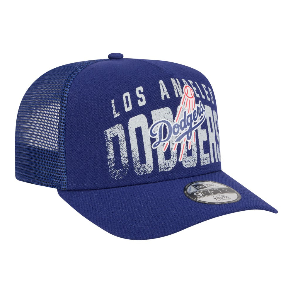 Los Angeles Dodgers New Era Youth Logo Fade A-Frame 9FIFTY Snapback Hat Clearance