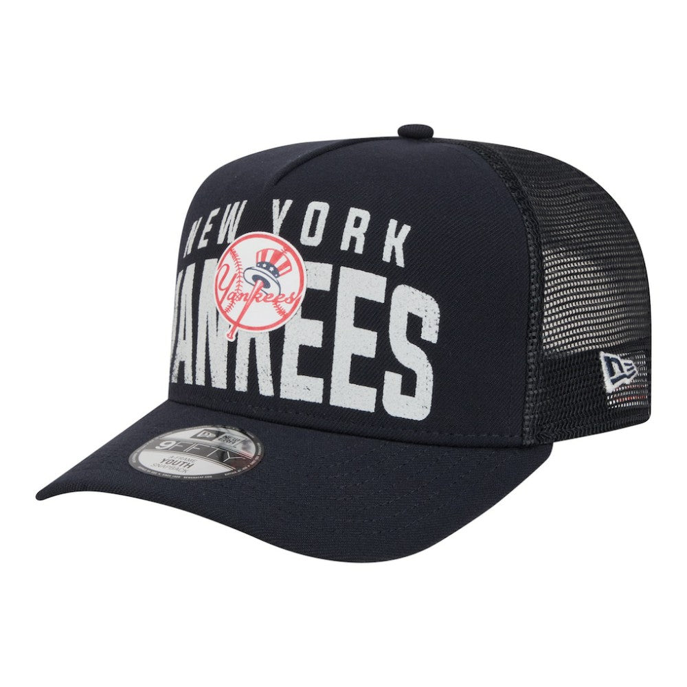 New York Yankees New Era Youth Logo Fade A-Frame 9FIFTY Snapback Hat Clearance