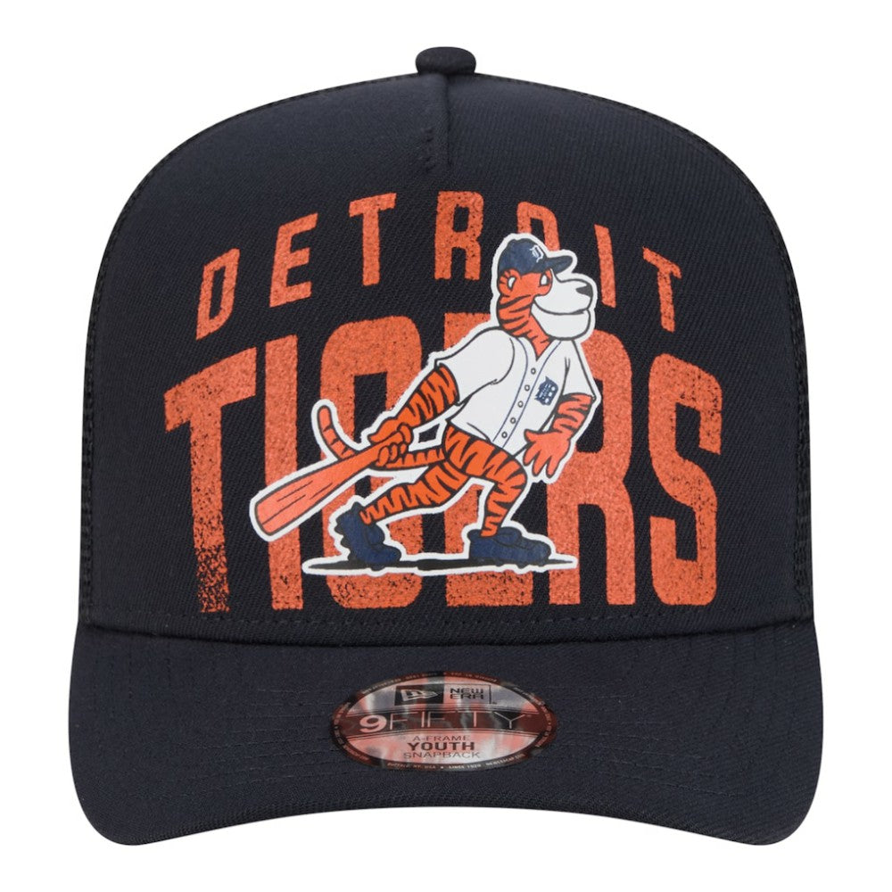 Detroit Tigers New Era Youth Logo Fade A-Frame 9FIFTY Snapback Hat Clearance