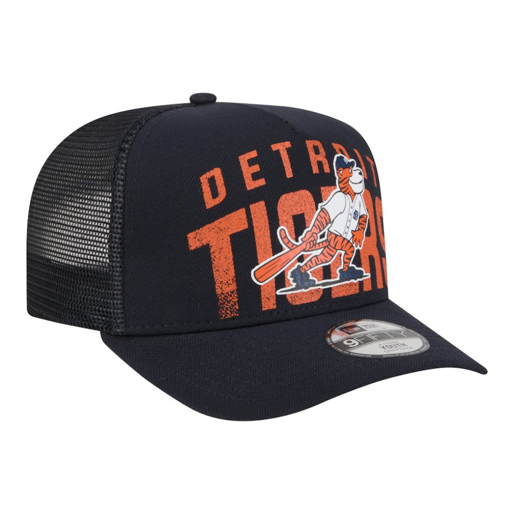 Detroit Tigers New Era Youth Logo Fade A-Frame 9FIFTY Snapback Hat Clearance
