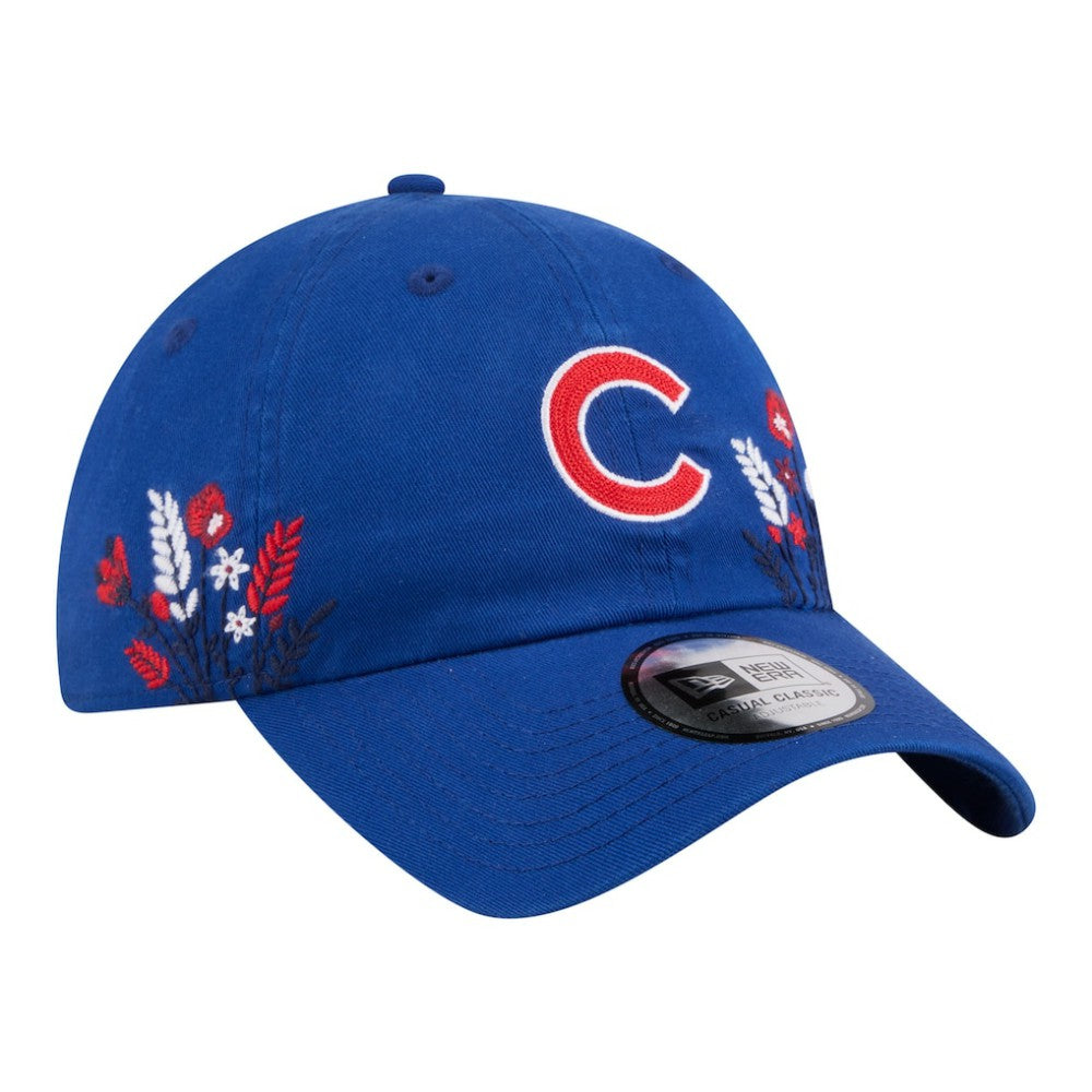 Chicago Cubs New Era Women's Wildflower Casual Classic Adjustable Hat Lifestyle
