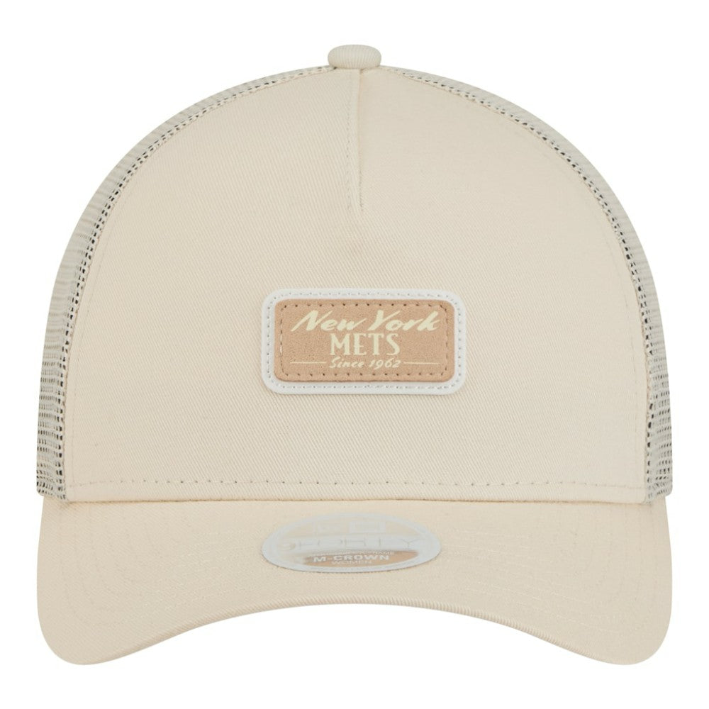 New York Mets New Era Women's Tonal Patch 9FORTY M-Crown A-Frame Trucker Adjustable Hat Lifestyle