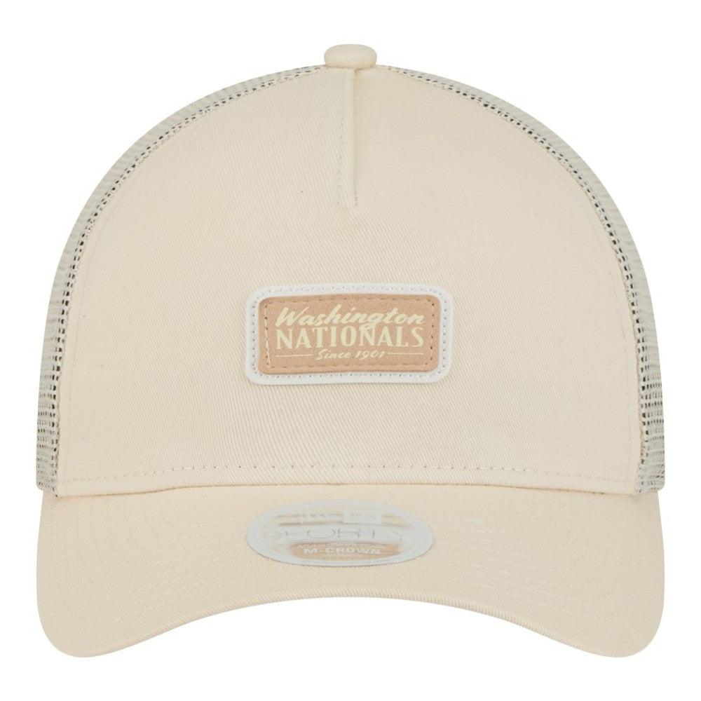 Washington Nationals New Era Women's Tonal Patch 9FORTY M-Crown A-Frame Trucker Adjustable Hat On Sale