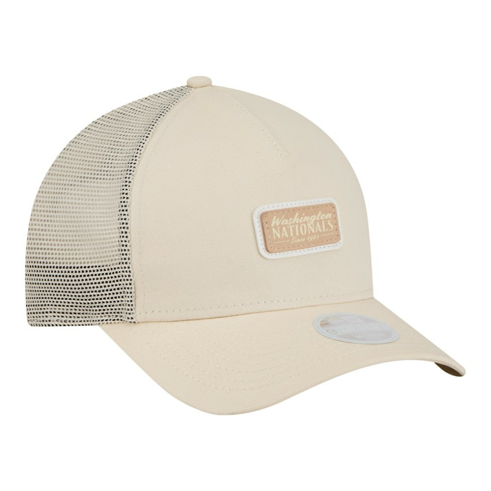 Washington Nationals New Era Women's Tonal Patch 9FORTY M-Crown A-Frame Trucker Adjustable Hat On Sale