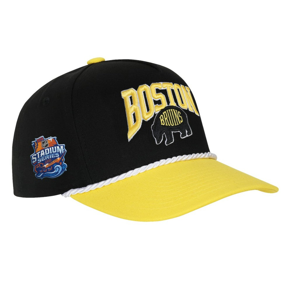 Boston Bruins Fanatics Youth 2026 NHL Stadium Series Team A-Frame Adjustable Hat Black