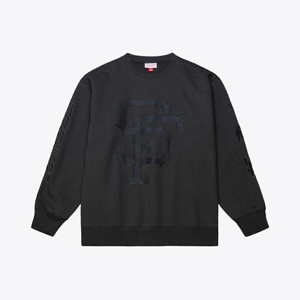 San Francisco Giants Mitchell & Ness Phantom Fleece Crewneck Sweatshirt Sale