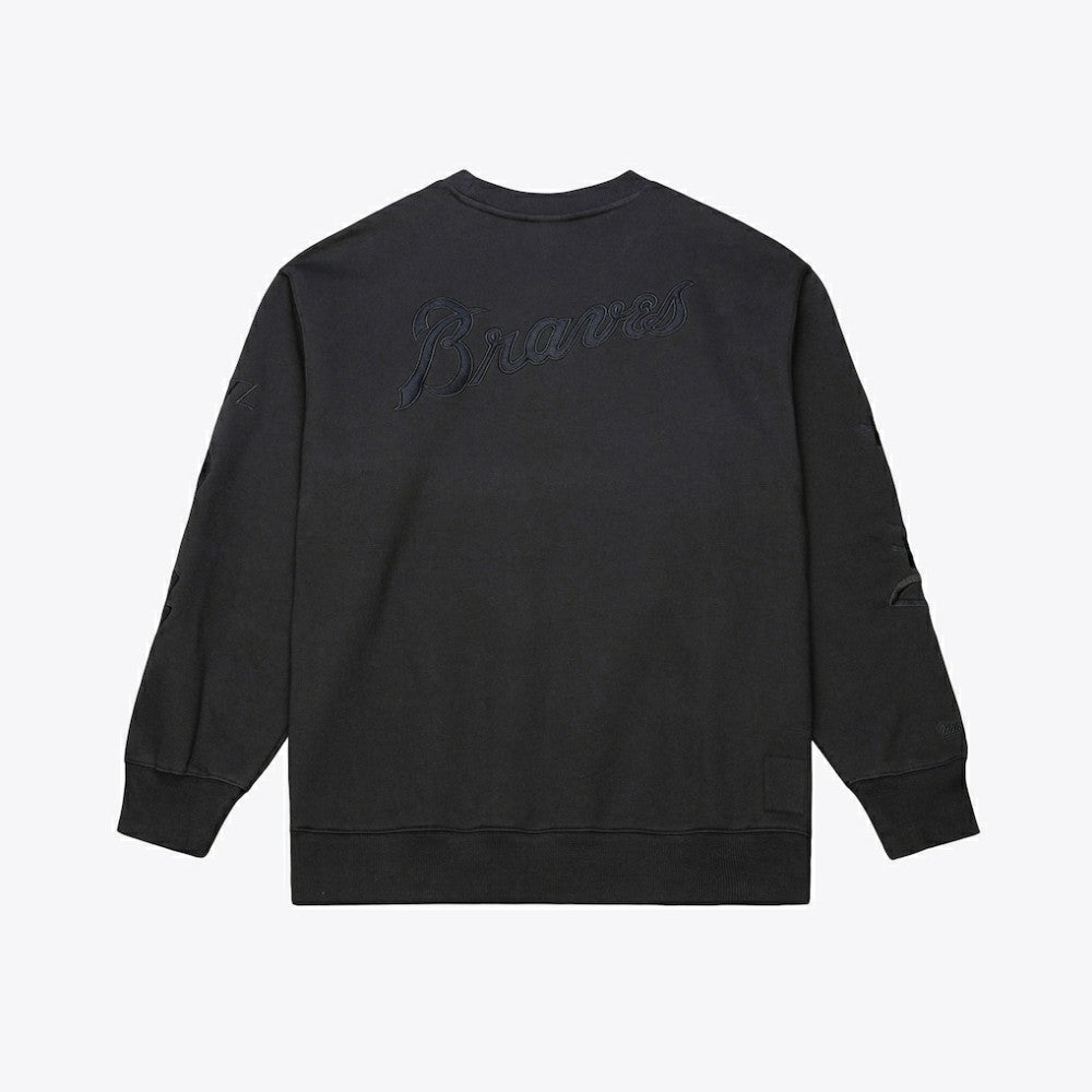 Atlanta Braves Mitchell & Ness Phantom Fleece Crewneck Sweatshirt discount