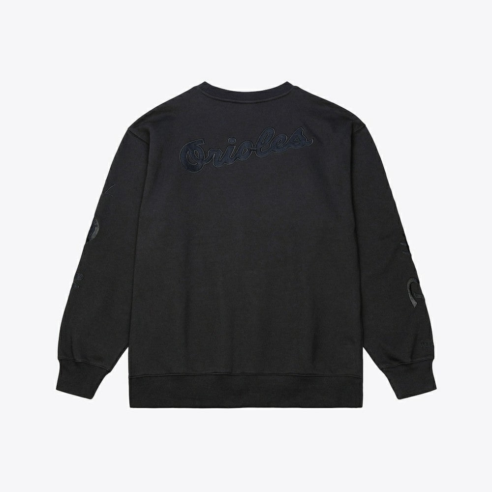 Baltimore Orioles Mitchell & Ness Phantom Fleece Crewneck Sweatshirt Clearance
