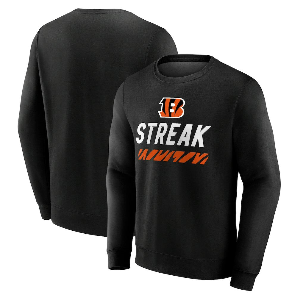 Cincinnati Bengals Streak Pullover Sweatshirt Black - NFL