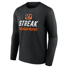 Cincinnati Bengals Streak Long Sleeve T-Shirt Black - NFL