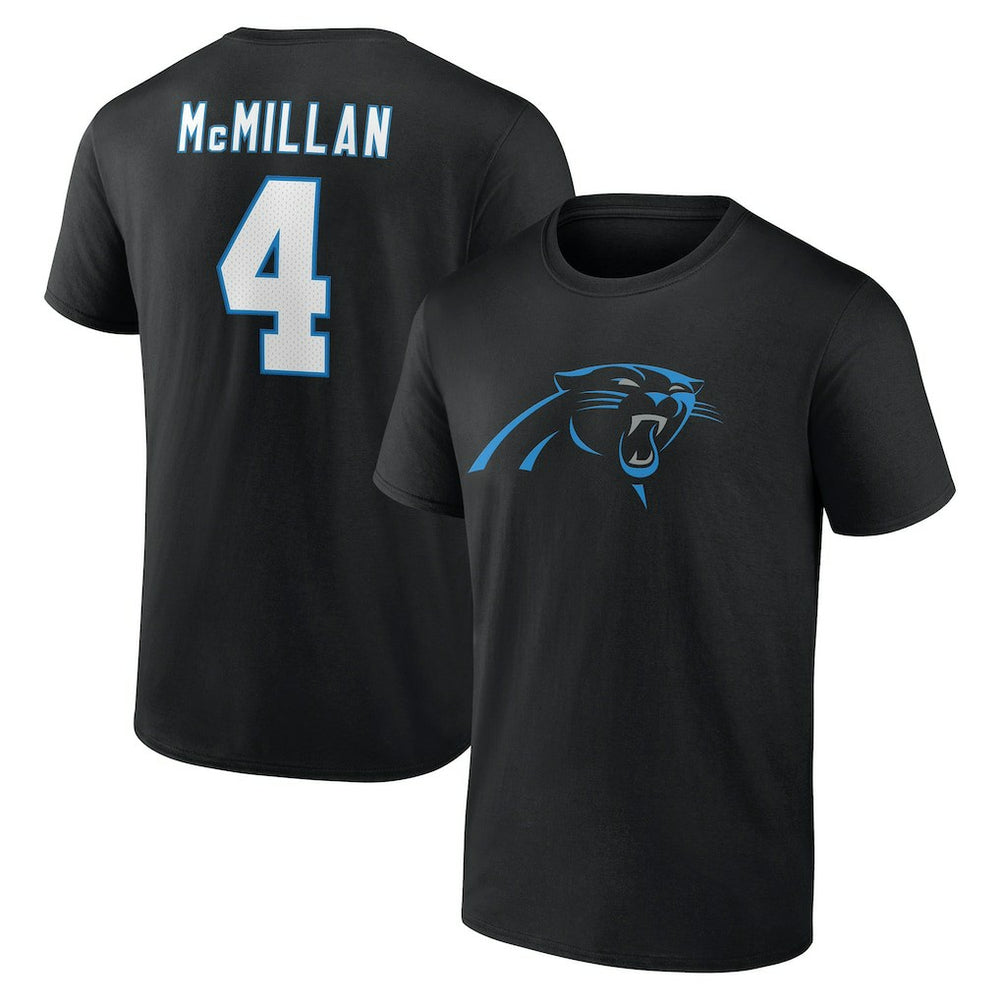 Tetairoa McMillan Carolina Panthers Icon Name & Number T-Shirt Black - NFL