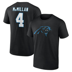 Tetairoa McMillan Carolina Panthers Icon Name & Number T-Shirt Black - NFL