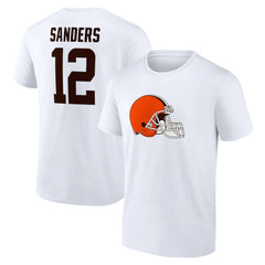 Shedeur Sanders Cleveland Browns Icon Name & Number T-Shirt White - NFL