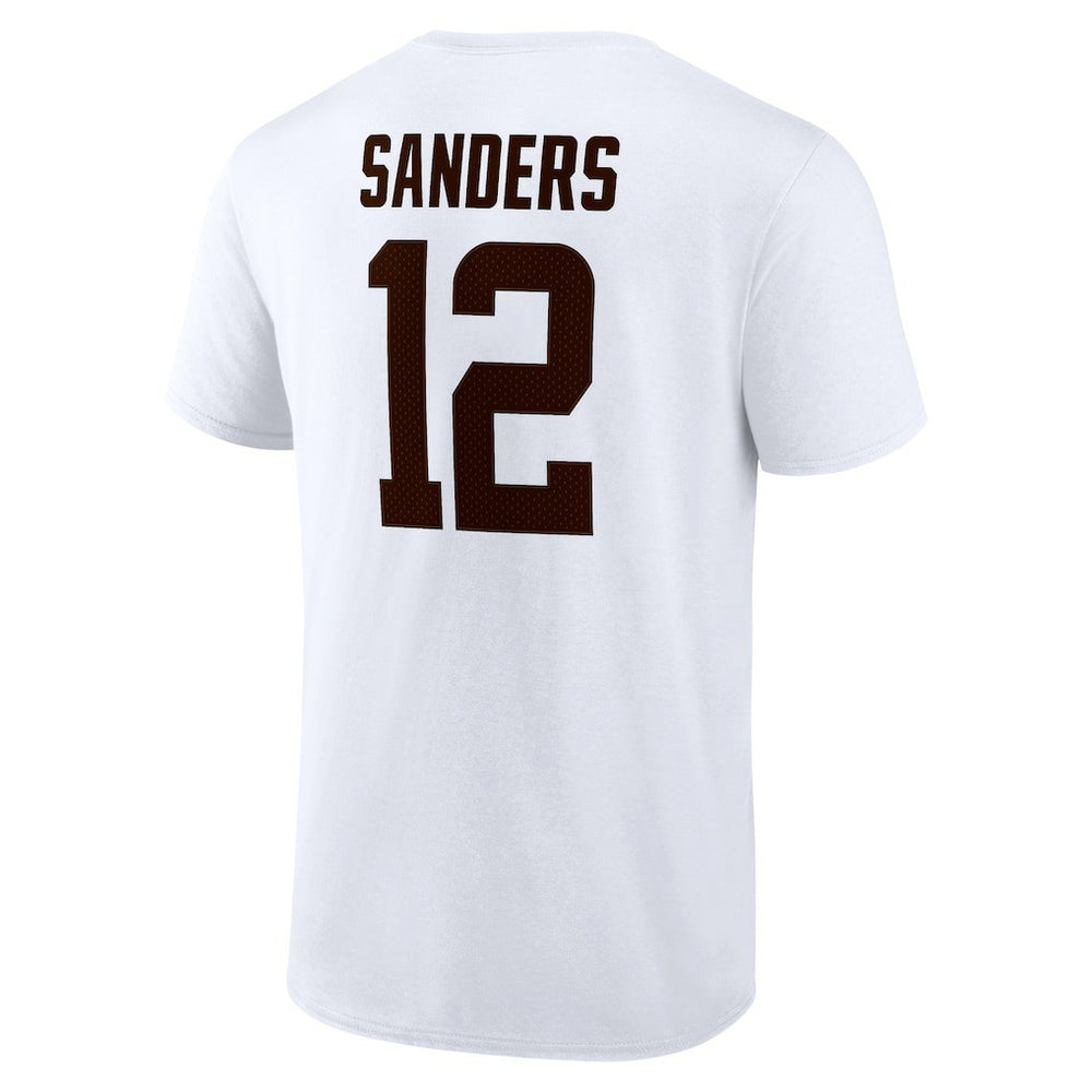Shedeur Sanders Cleveland Browns Icon Name & Number T-Shirt White - NFL
