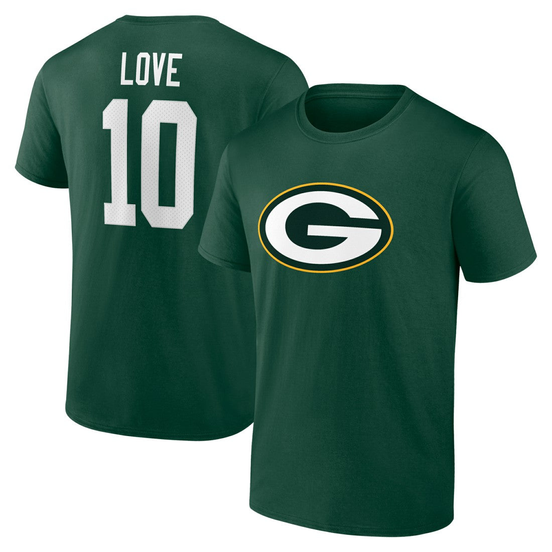 Jordan Love Green Bay Packers Icon Name & Number T-Shirt Green - NFL
