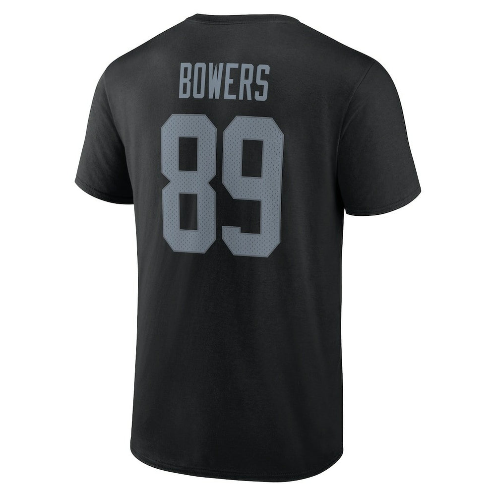 Brock Bowers Las Vegas Raiders Icon Name & Number T-Shirt Black - NFL