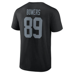 Brock Bowers Las Vegas Raiders Icon Name & Number T-Shirt Black - NFL