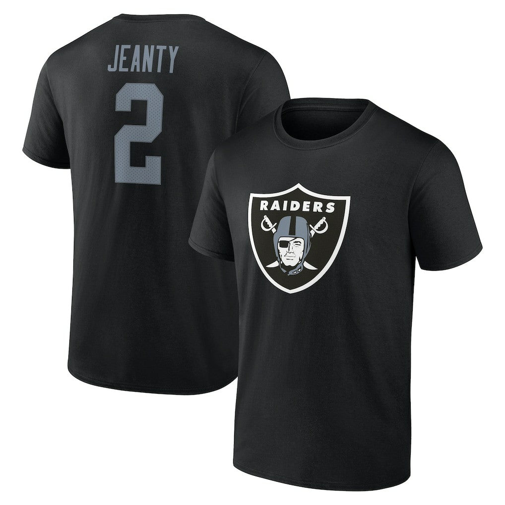 Ashton Jeanty Las Vegas Raiders Icon Name & Number T-Shirt Black - NFL