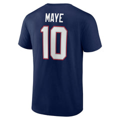 Drake Maye New England Patriots Icon Name & Number T-Shirt Navy - NFL