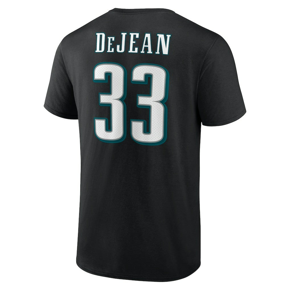 Cooper DeJean Philadelphia Eagles Icon Name & Number T-Shirt Black - NFL
