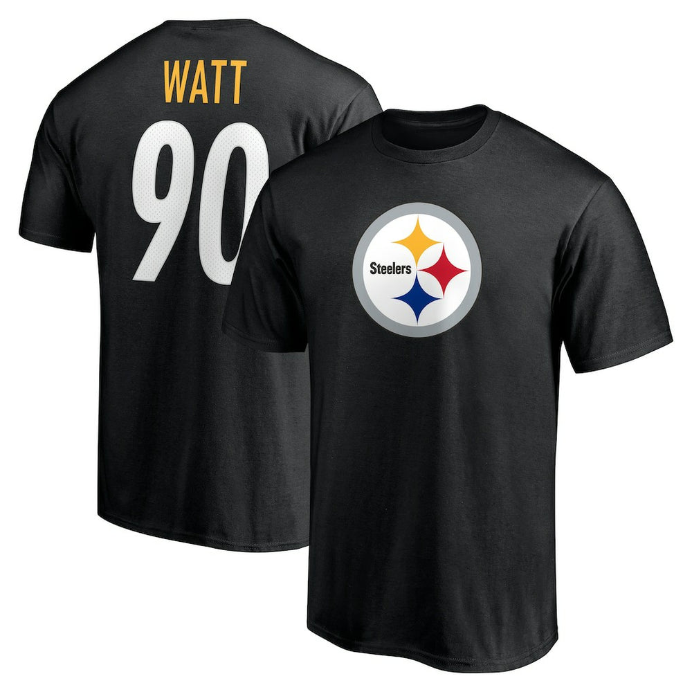 T.J. Watt Pittsburgh Steelers Icon Name & Number T-Shirt Black - NFL