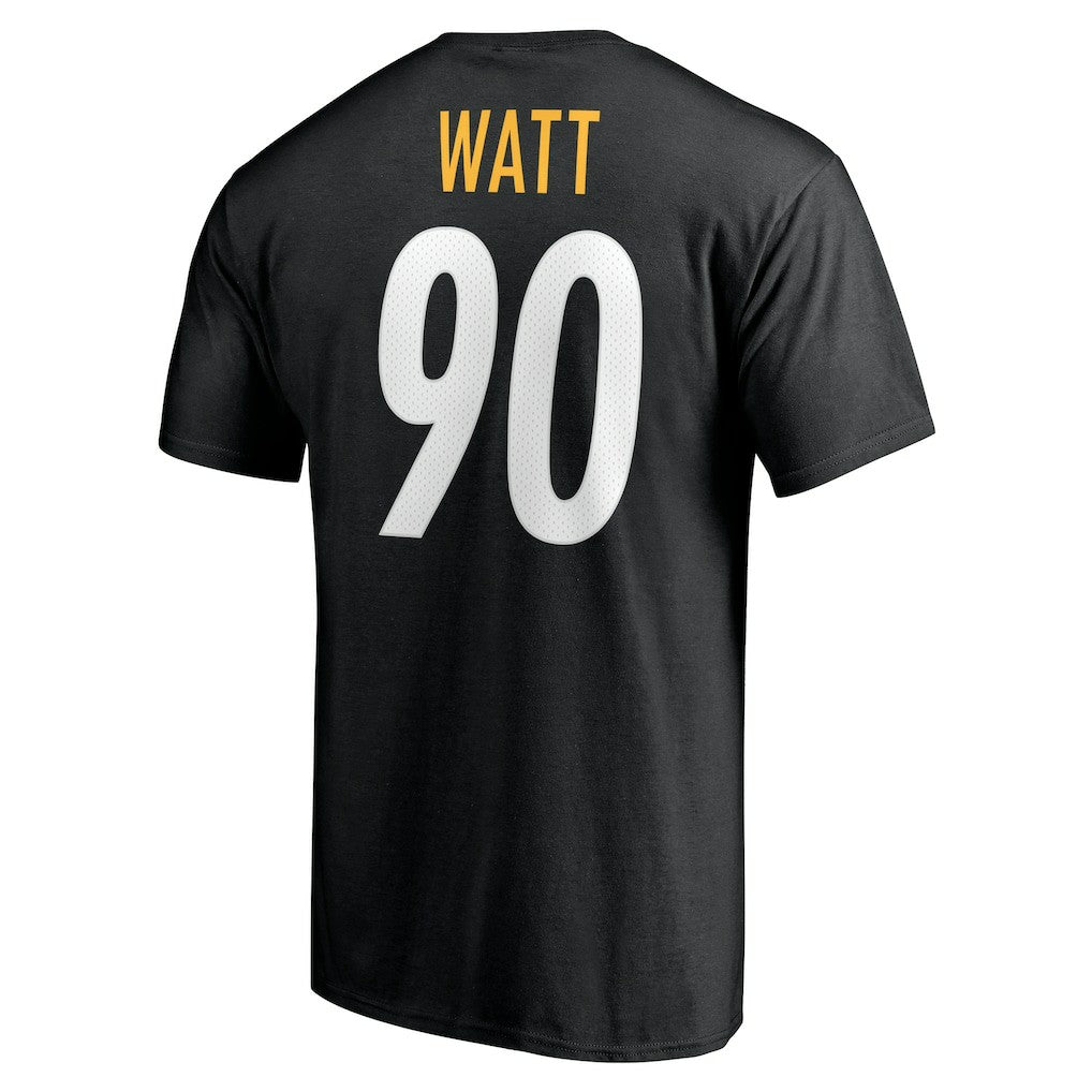 T.J. Watt Pittsburgh Steelers Icon Name & Number T-Shirt Black - NFL