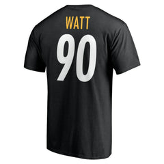 T.J. Watt Pittsburgh Steelers Icon Name & Number T-Shirt Black - NFL