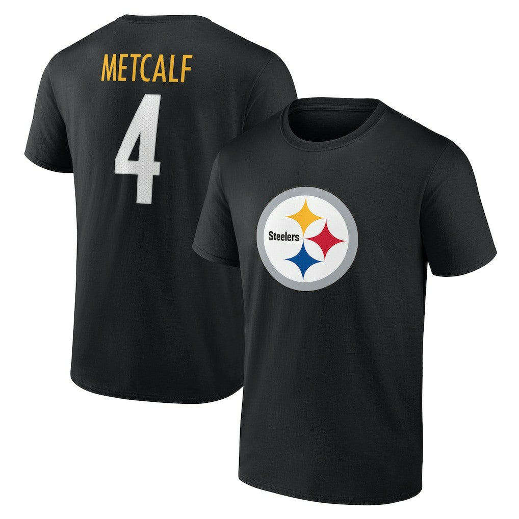DK Metcalf Pittsburgh Steelers Icon Name & Number T-Shirt Black - NFL