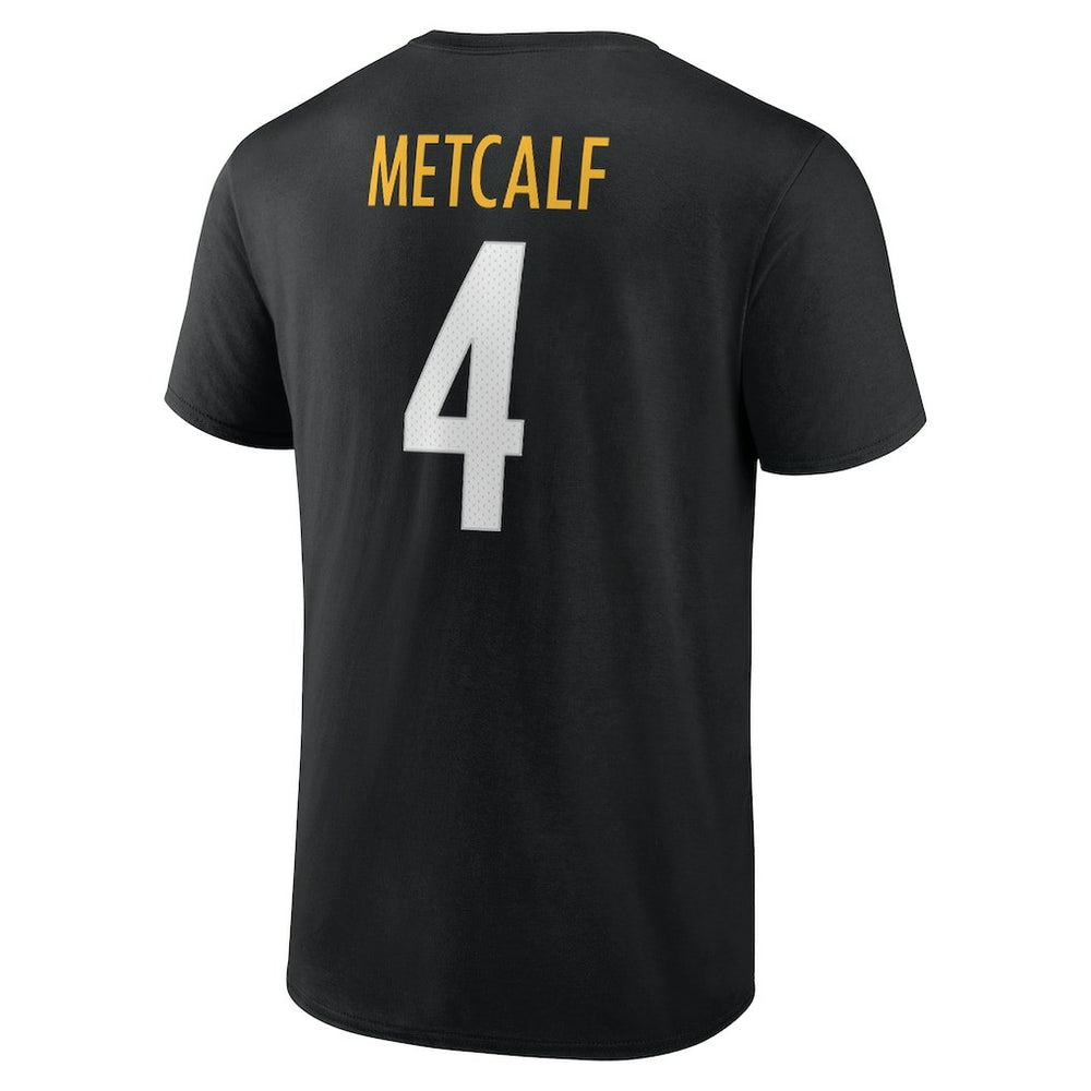 DK Metcalf Pittsburgh Steelers Icon Name & Number T-Shirt Black - NFL