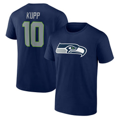 Cooper Kupp Seattle Seahawks Icon Name & Number T-Shirt College Navy - NFL