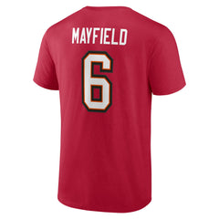 Baker Mayfield Tampa Bay Buccaneers Icon Name & Number T-Shirt Red - NFL