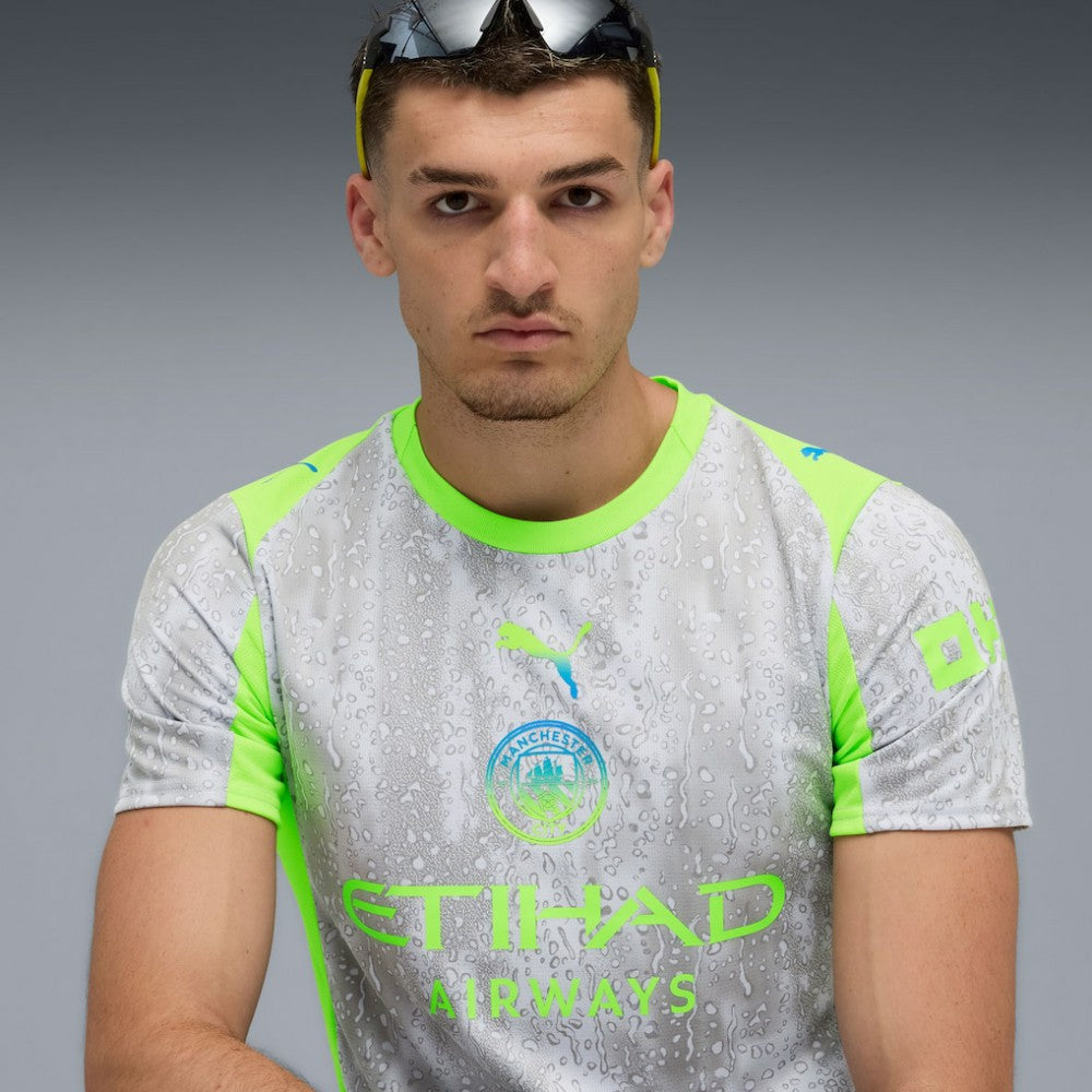 Puma Manchester City 2025/26 Third Replica Jerseys - Gray/Neon Green