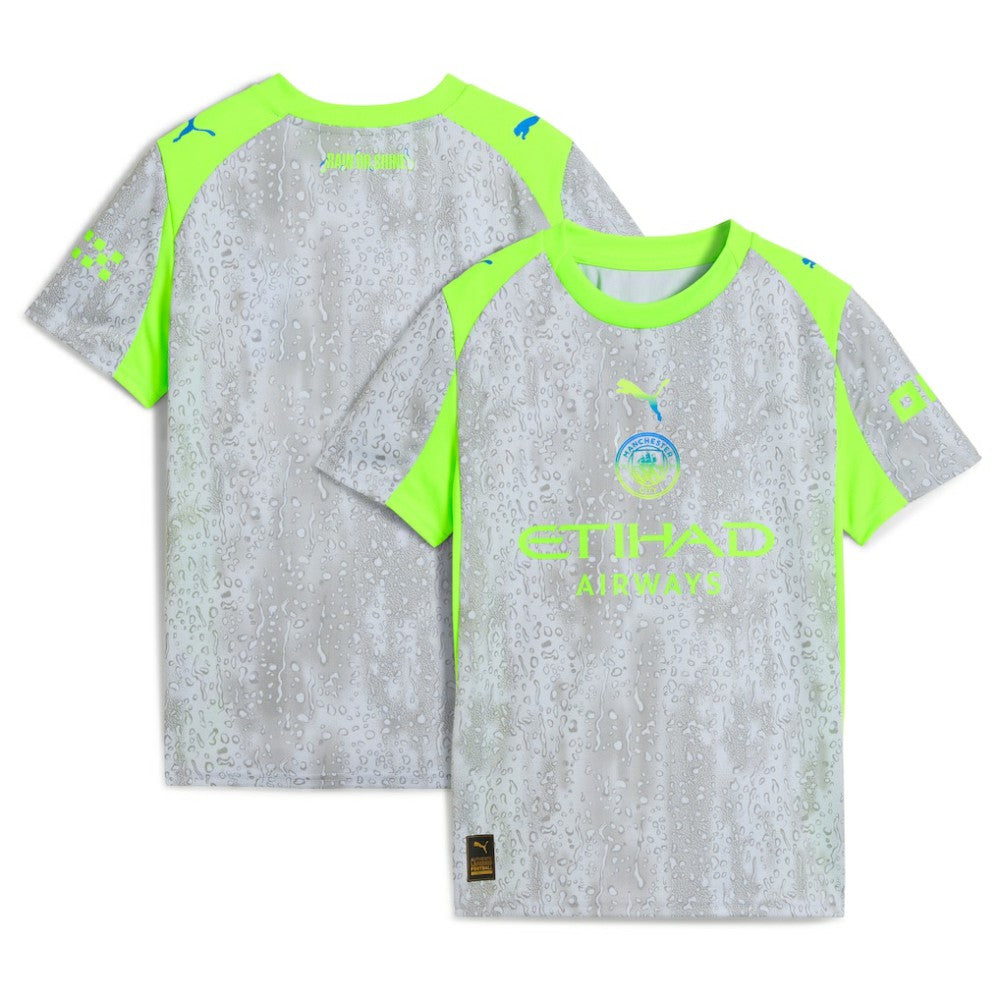 Puma Manchester City Youth 2025/26 Third Replica Jerseys - Green/Neon Green