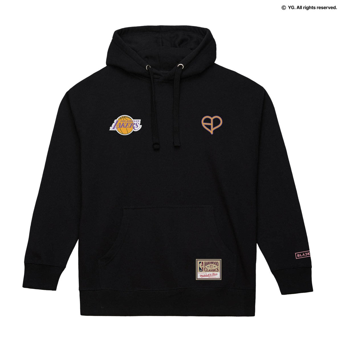 Mitchell & Ness - Los Angeles Lakers x BLACKPINK Pullover Hoodie - Black - Limited Edition