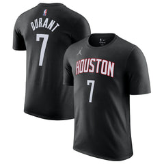 NBA - Kevin Durant Houston Rockets Jordan Brand Statement Edition Name & Number T-Shirt - Black