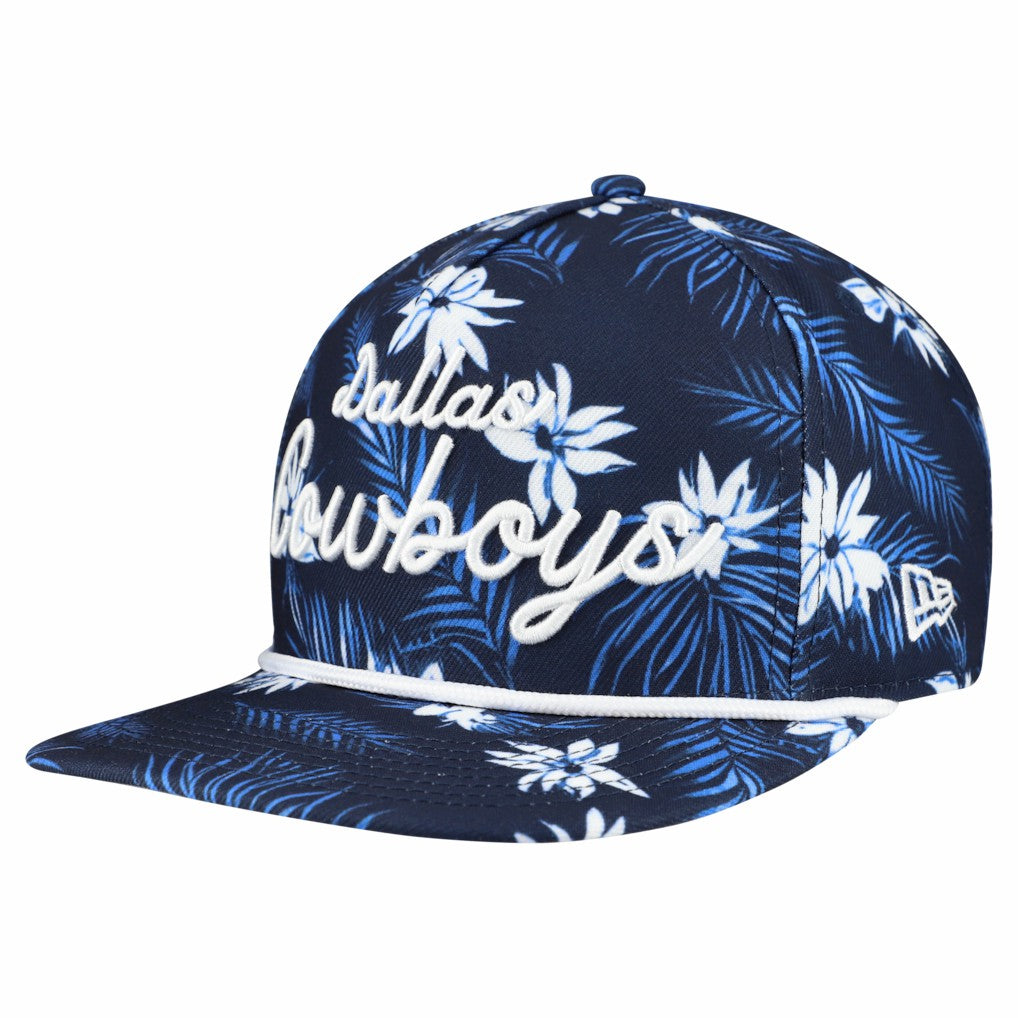Dallas Cowboys New Era Palm Print A-Frame 9FIFTY Snapback Hat Navy - NFL