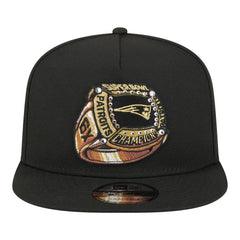 New England Patriots New Era Super Bowl Ring 9FIFTY A-Frame Adjustable Hat Black - NFL