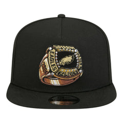 Philadelphia Eagles New Era Super Bowl Ring 9FIFTY A-Frame Adjustable Hat Black - NFL